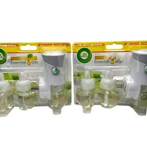 2 Pack of AirWick Apple Blossom & Cotton Scented Oil Air Freshener Plug-Ins, 6ct